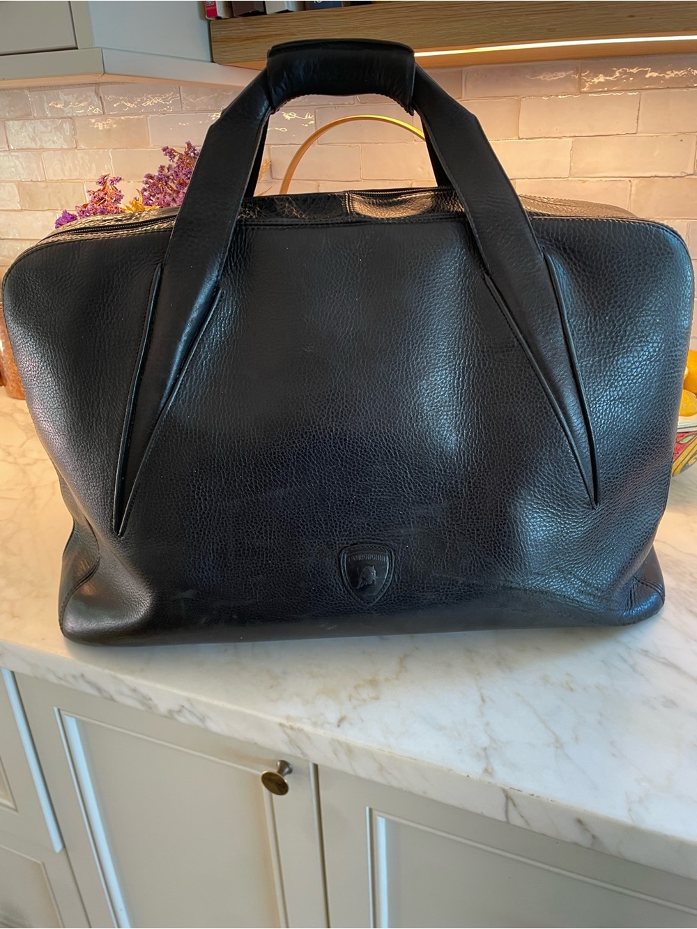 Lamborghini Murciélago Schedoni Trunk Bag - Black Leather